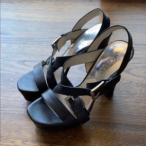 Michael Kors Leather Sandal Platfrom Pumps